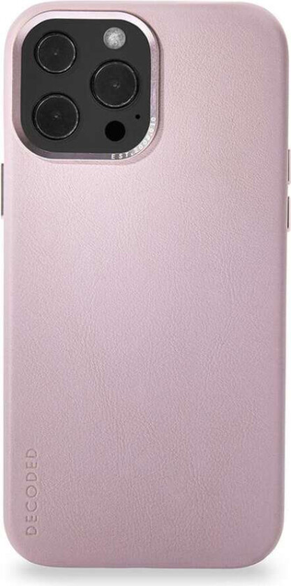 Decoded iPhone 13 Pro Deksel Leather Backcover Powder Pink