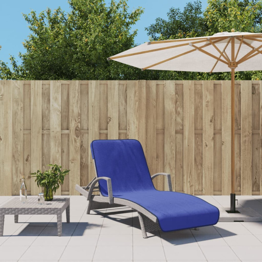 Strandhåndklær 2 stk kongeblå 75x200 cm stoff 400 GSM