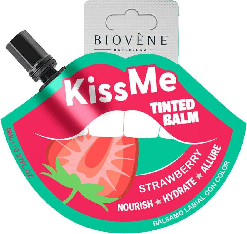 Biovène Kiss Me Strawberry Tinted Lip Balm 8ml