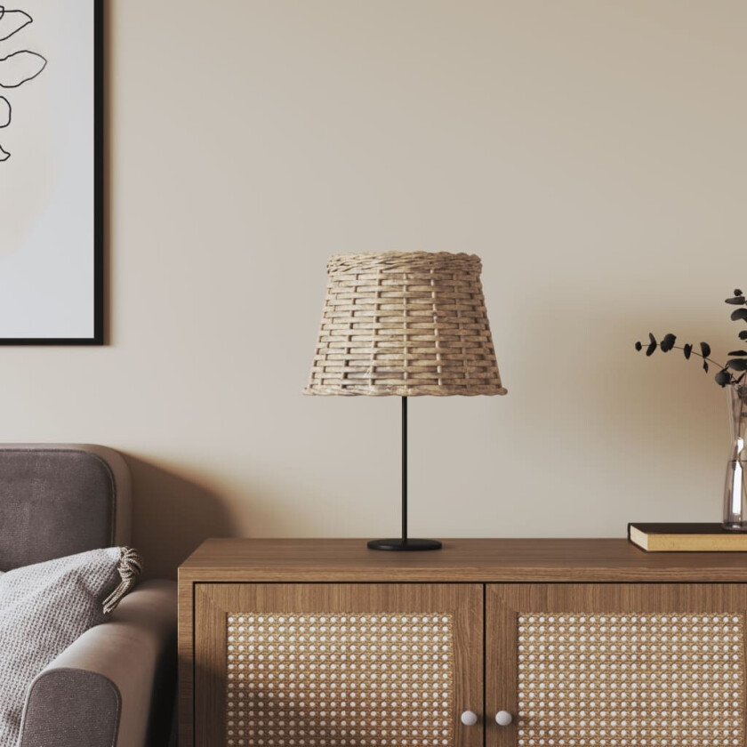 Bilde av Lampeskjerm brun Ø25x17 cm flettet