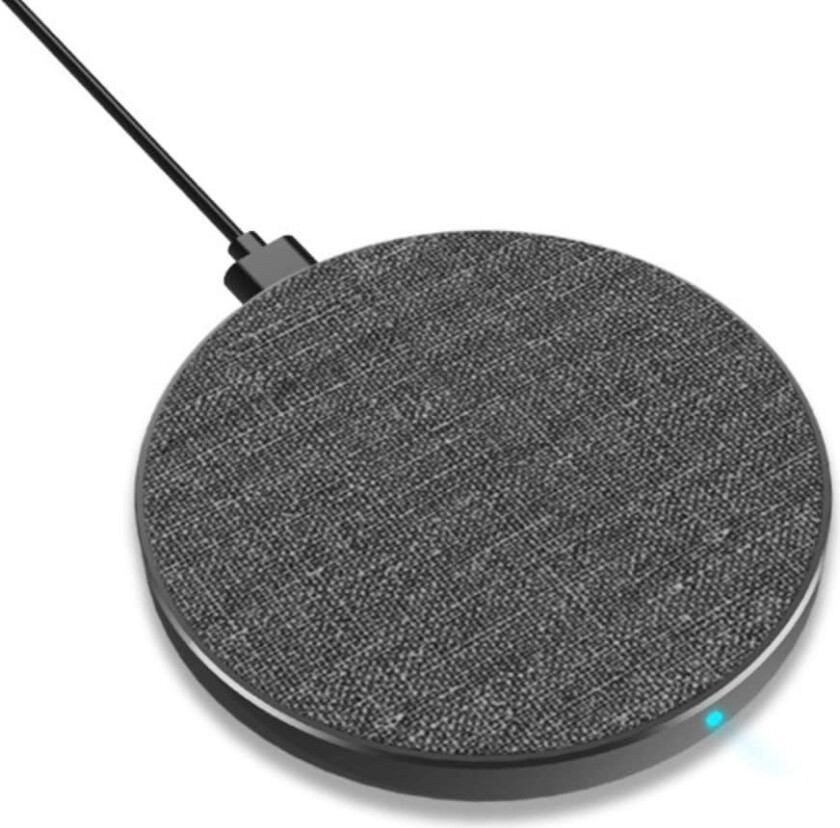 Bilde av Trådløs lader QI metall/stoff 10W