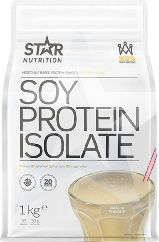 Star Nutrition Soy Protein Isolate 1 kg, proteinpulver Vanilla