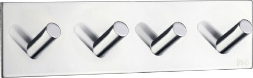 Beslagsboden BK 1096 Håndklehenger selvklebende, krom 4 stk. kroker