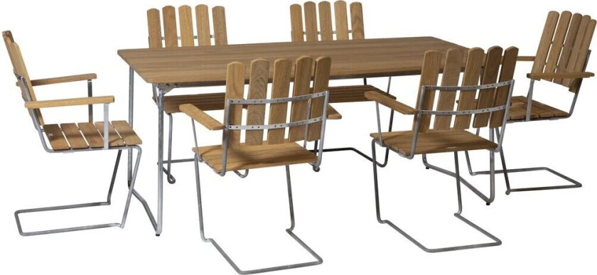 A2 lenestol Eik olje-varmgalvanisert stativ