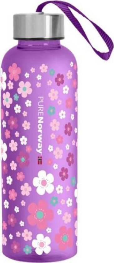 Purenorway Drikkeflaske M/ Stropp 550ml - Blomster