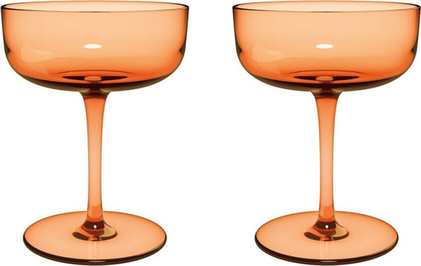 Like champagneglass coupe 10 cl 2-pakning Apricot