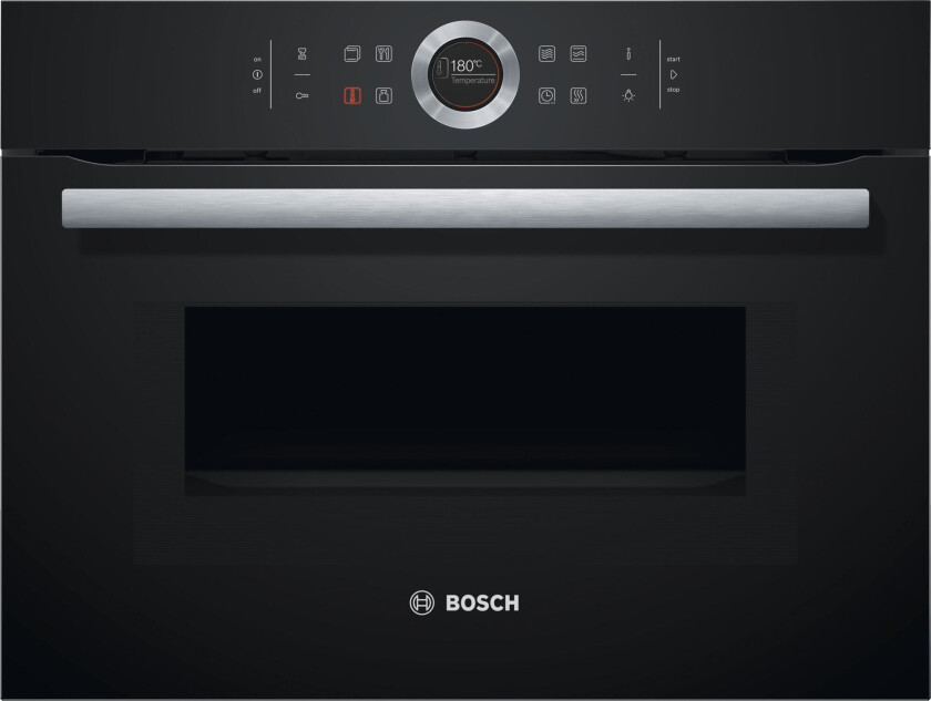 Serie 8 CMG633BB1 - Kombinasjonsovn - innebygd - fordypning - bredde: 56 cm - dybde: 55 cm - høyde: 45 cm - svart