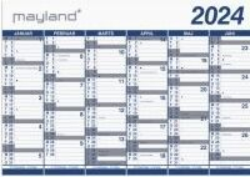 Kæmpekalender 2x6 mdr. PP-plast rør 2024