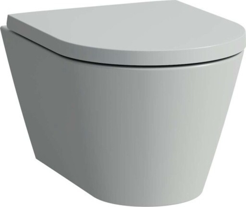 Kartell Laufen vegghengt toalett, uten skyllekant, mat grå