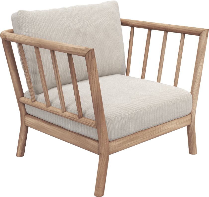 Tradition Loungestol lys sand teak