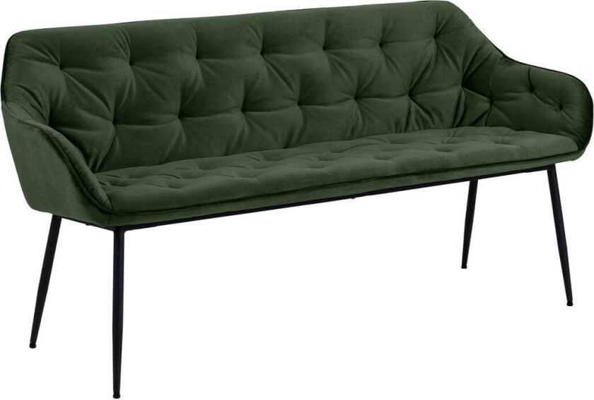 Brooke sofabenk velour grønn.