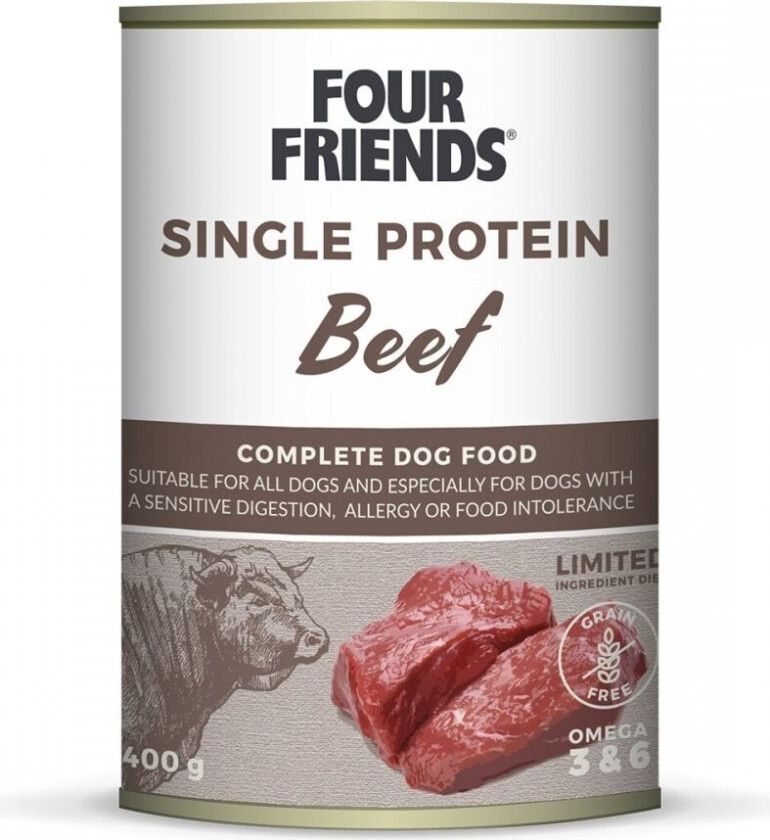Four Friends Dog Single Protein Beef 400 g
