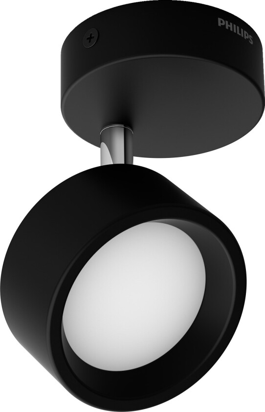 Påbygd spotlys, Overflateegnet, LED, 550 lm, 220 - 240 V, Sort