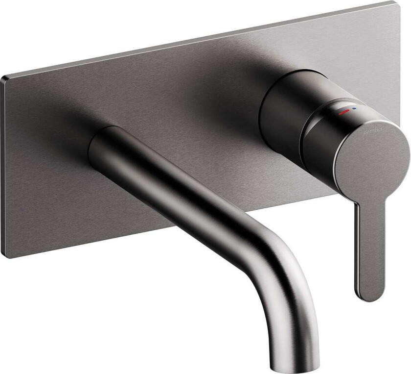 Silhouet Servantkran for innbygging - Børstet Grafitt