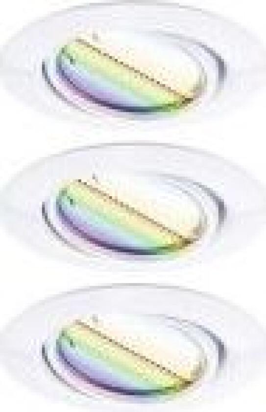92466 LED-indbygningslys Sæt med 3 stk. LED (RGB) 14.7 W Hvid