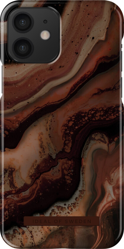 iDeal Of Sweden iPhone 12 / 12 Pro Fashion Deksel Dark Amber Marble