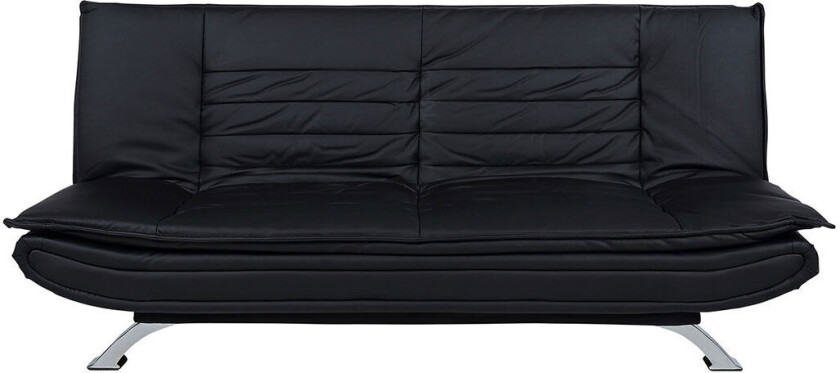 Fanny sovesofa i svart PU kunstskinn.