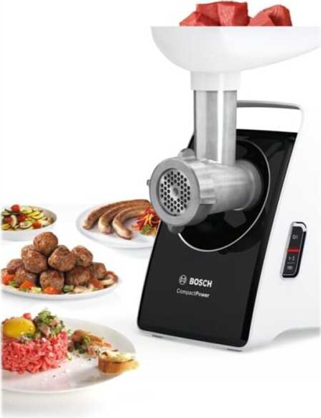 CompactPower MFW3850B - Kjøttkvern - 500 W - hvit/svart