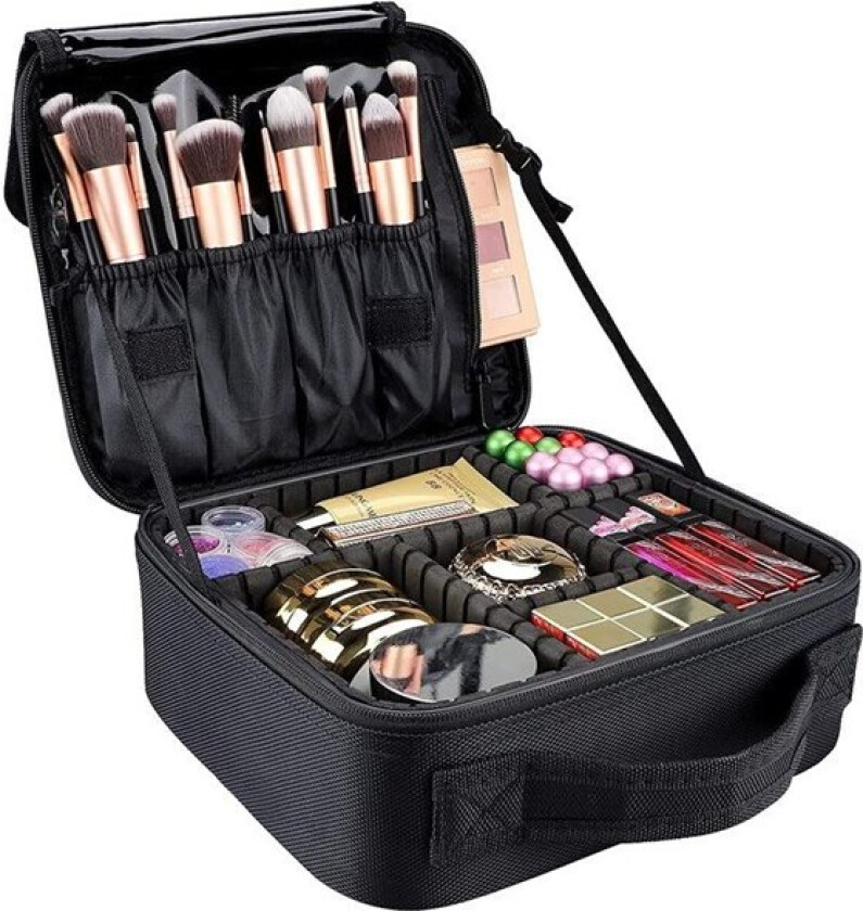 UNIQ Makeup Reisetaske - Toalettveske / Kosmetikkveske for all din sminke - Svart