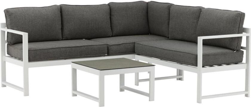 Salvador loungesett 2 deler grå,hvit.