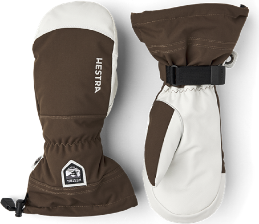 Alpine Mitten Army leather Heli ski 22/23, alpinvott, unisex Espresso