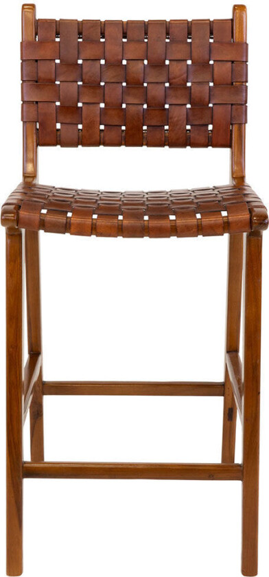 Bilde av Perugia barstol lær brun.