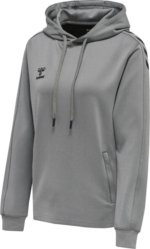 hmlCORE XK Poly Sweat Hoodie, hettegenser dame GREY MELANGE