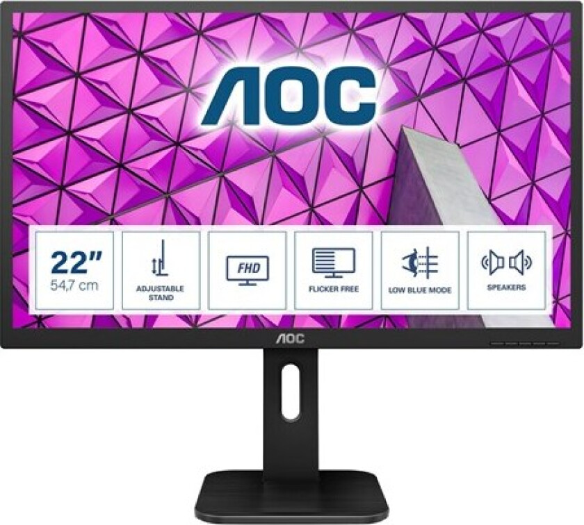 21" AOC 22P1D Speakers - 2 ms - Skjerm