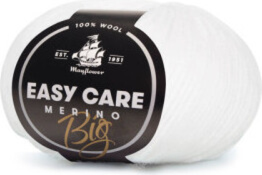 Easy Care Big Garn Unicolor 101 Hvit