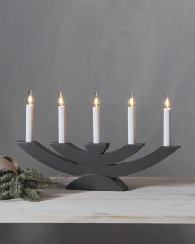 Lysestake Navida 24 cm Grafitgrå