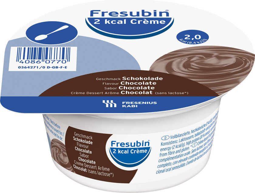 2kcal Crème sjokolade, 4x125 ml