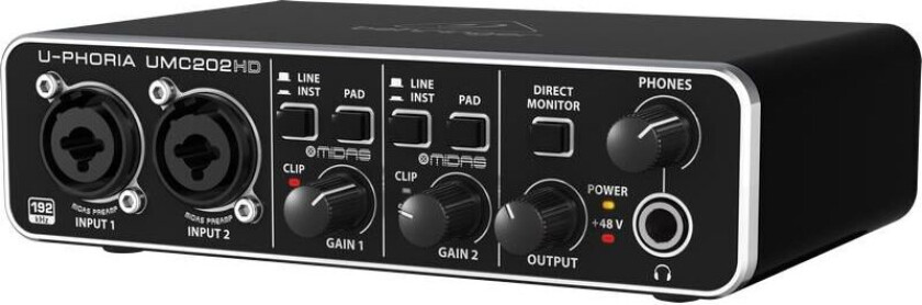 U-PHORIA UMC202HD USB Audio Interface - Nesten Nytt