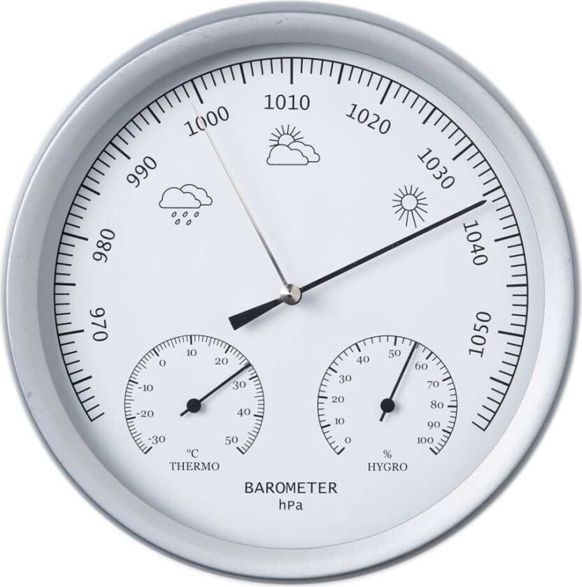 3-i-1 Barometer med termometer og hygrometer 20 cm 6080081