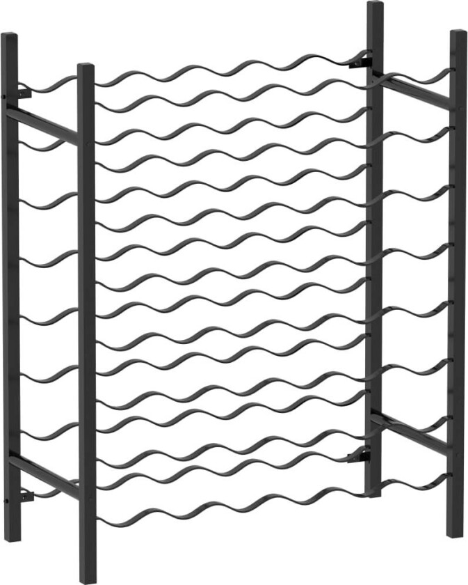 Vinstativ for 48 flasker metall svart