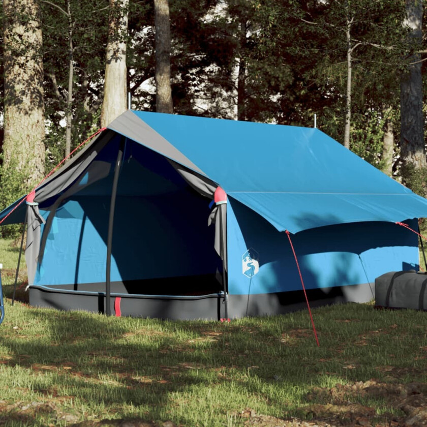 Campingtelt 2 personer blå 193x122x96 cm 185T taft