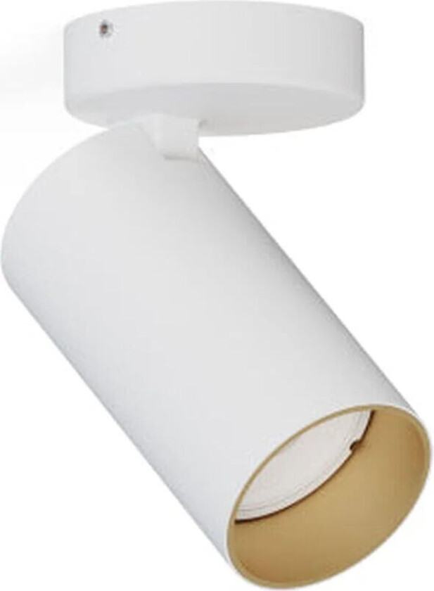 Mono enkel takspot - Hvit/Gullfarget