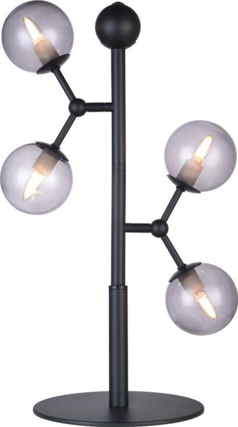 - Atom Bordlampe Black/Smoke