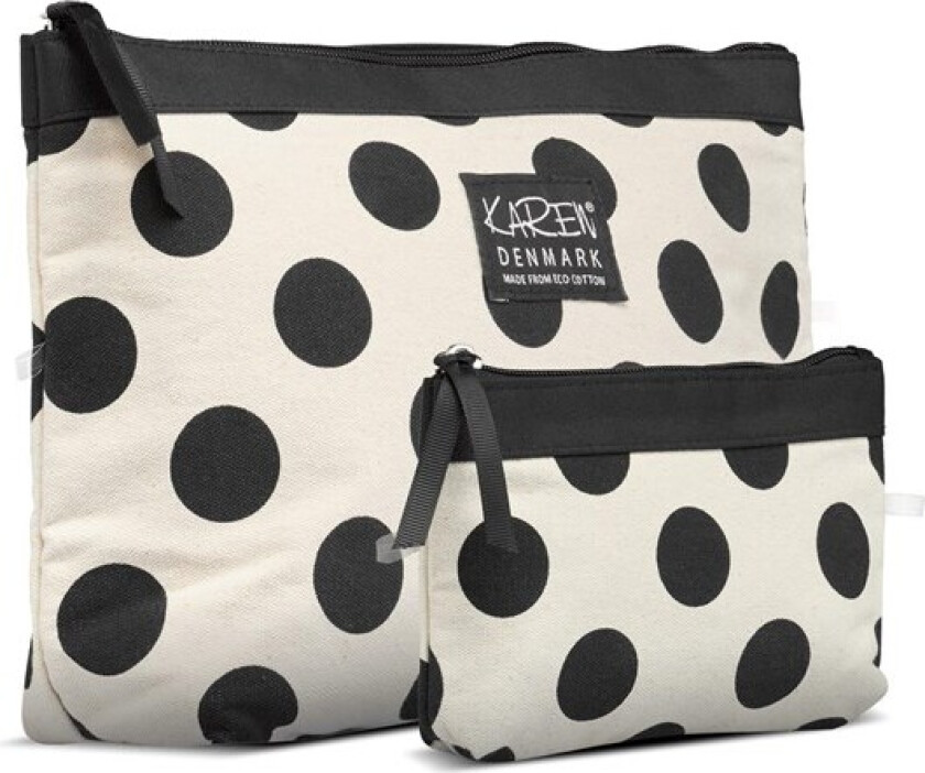 Sustainable 2-part toilet bag set in organic cotton