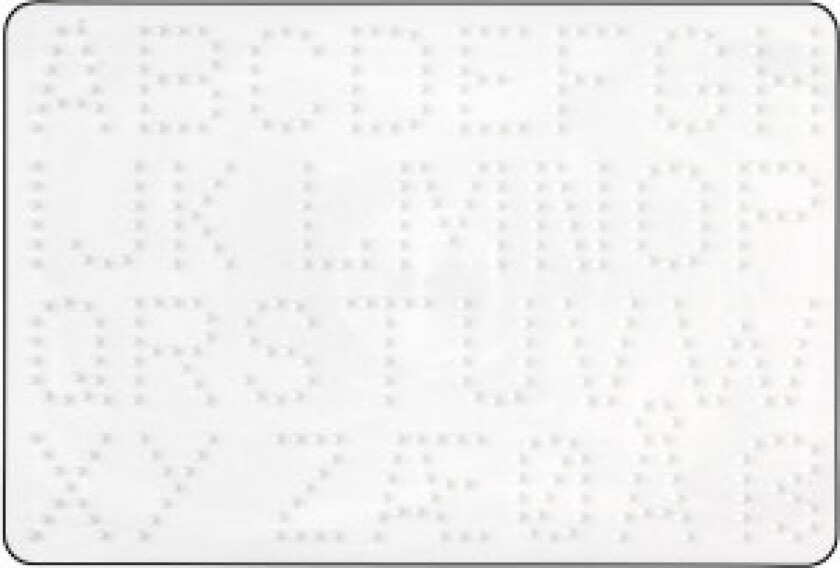 Midi Perleplate Bokstaver Hvit 21,5x14,5cm - 1 stk