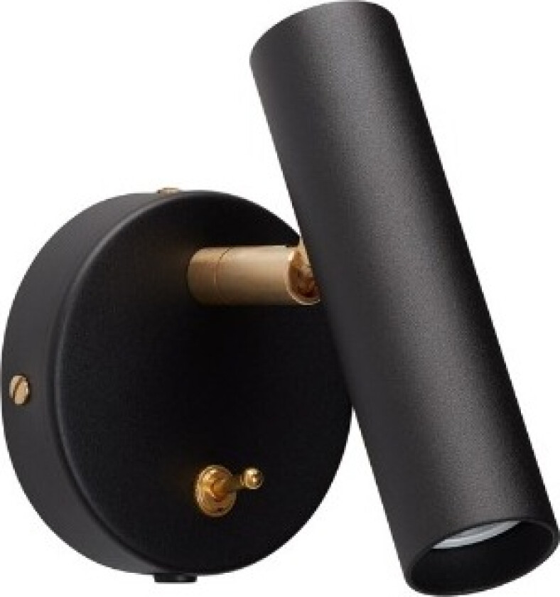 Slender vegglampe Svart