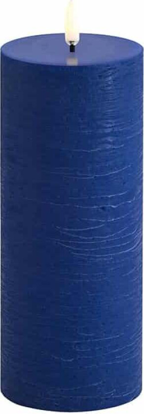 - LED pillar candle - Royal blue, Rustic - 7,8x20,3 cm (UL-PI-RB78020)