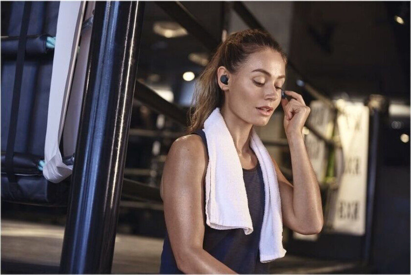 Jabra Elite 7 Active - True wireless-hodetelefoner med mikrofon - i øret - Bluetooth - aktiv støydemping - lydisolerende - marineblå