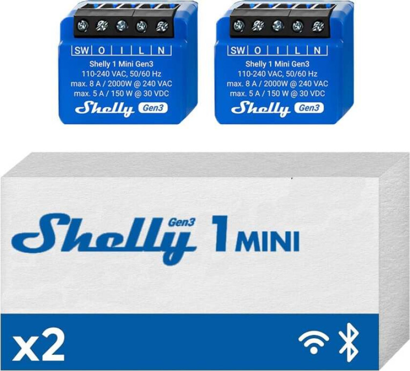 Shelly 1 Mini Gen3 (Dual pack)