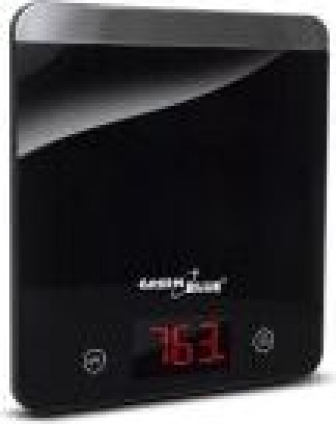 Greenblue 53517, Elektronisk kjøkkenvekt, 5000 kg, 1 g, Sort, Benkeplate, Rektangel