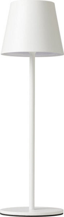 One oppladbar bordlampe, hvit
