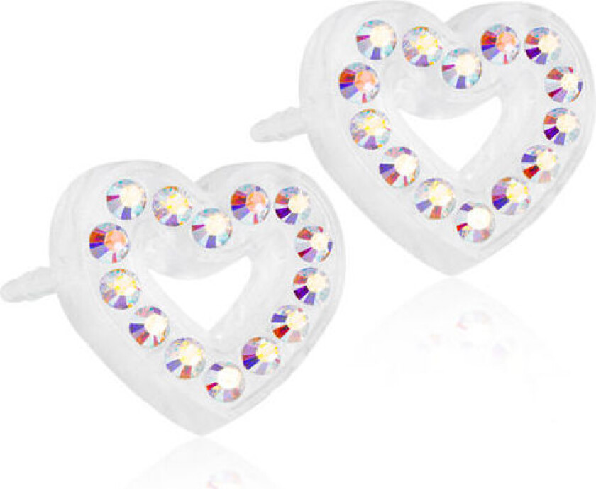 Medical Plastic  Brilliance Heart Hollow 10mm Rainbow