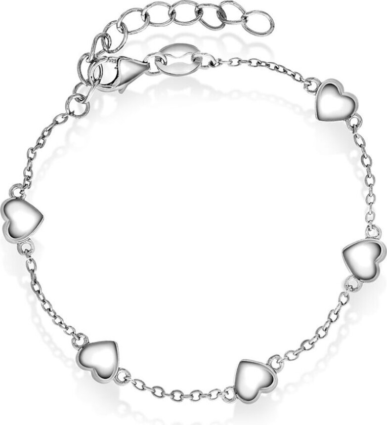 Armbånd til barn i 925 sølv og hjerter