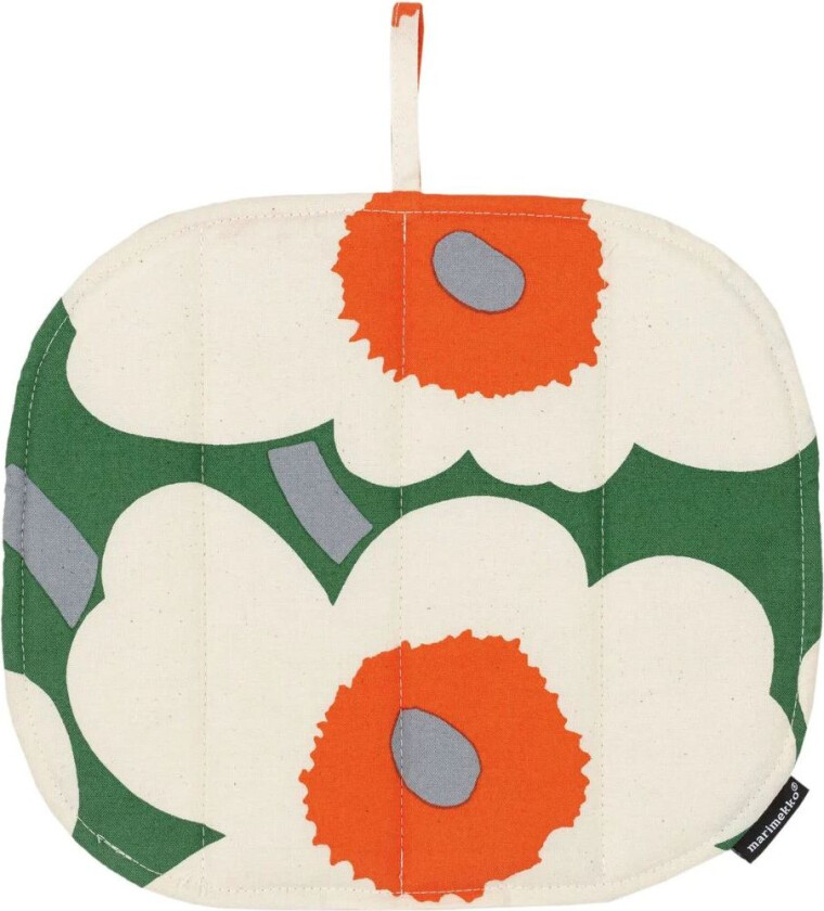 Pieni Unikko gryteklut 21,5x21,5 cm Grønn-bomull-orange