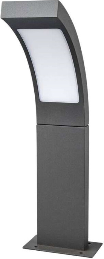 Moderne LED-sokkellampe Juvia i grafittgrå farge