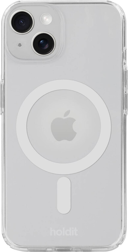 Holdit iPhone 15 / 14 / 13 MagSafe Deksel - Transparent / White